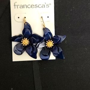 Bohemian blue dangle drop earrings